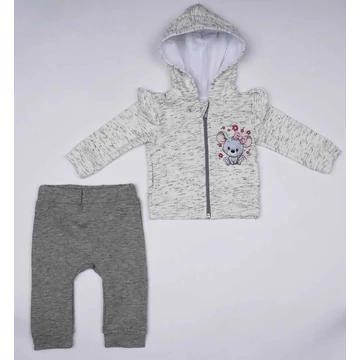 2 részes kislány szabadidő szett Egérke mintával