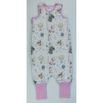 Ujjatlan Minky tipegő hálózsák Elefántos mintával 2 TOG