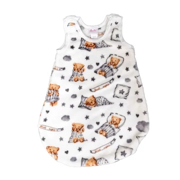 Maci mintás ujjatlan wellsoft hálózsák 2,5 TOG