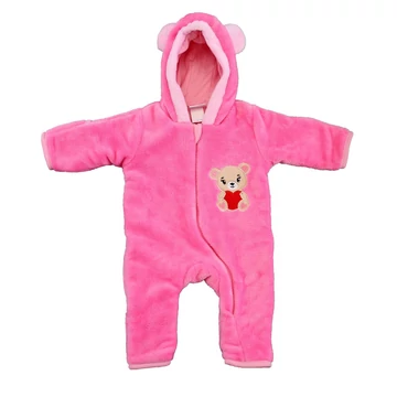 Kapucnis wellsoft bélelt baba overál Maci mintával Kapucnis wellsoft bélelt baba overál Maci mintával