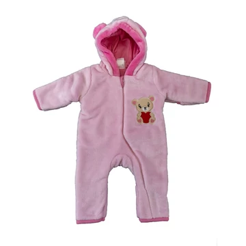 Kapucnis wellsoft bélelt baba overál Maci mintával Kapucnis wellsoft bélelt baba overál Maci mintával