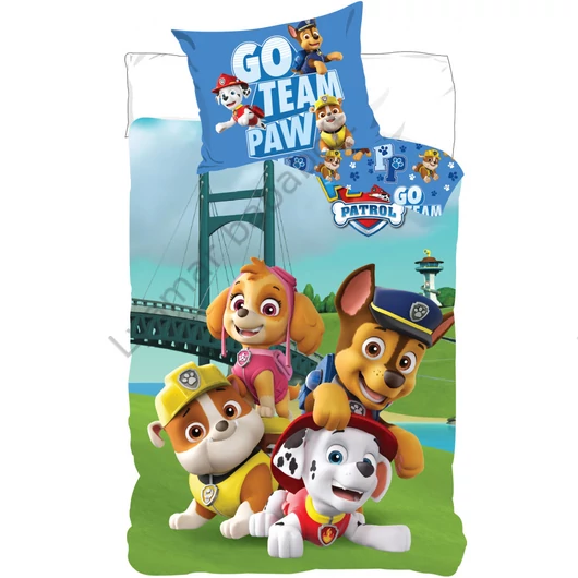Mancs Őrjárat Go Team Paw gyerek, ovis ágyneműhuzat 100×135cm, 40×60 cm