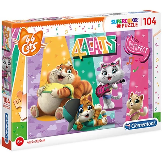 44-csacska-macska-purrfect-puzzle-104-db-os-supercolor-clementoni