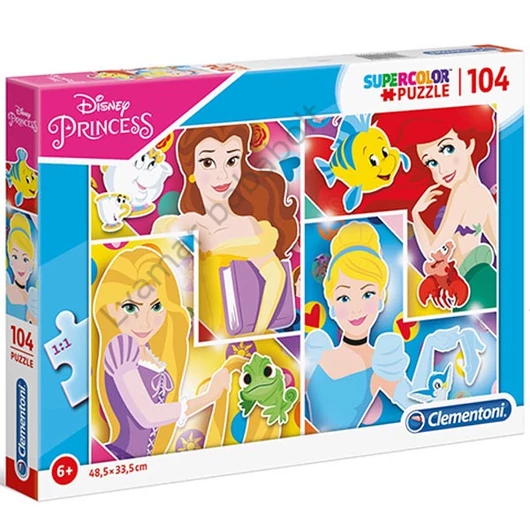 disney-hercegnok-104dbos-puzzle-supercolor-clementoni