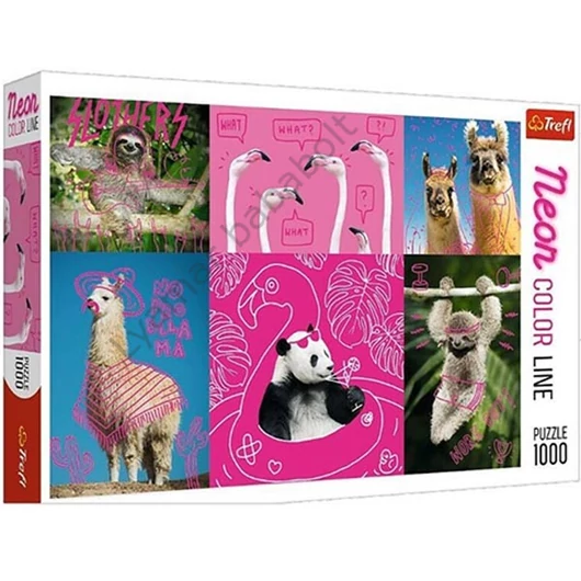 bolondos allatok-animals-neon-color-line-1000dbos-trefl-puzzle