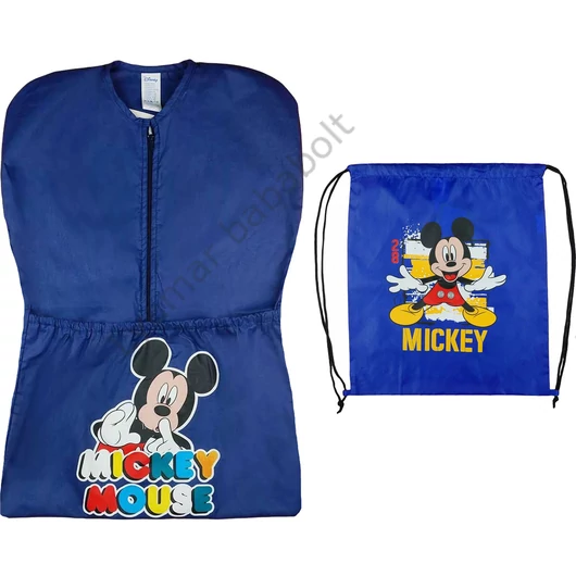 2 részes Disney Mickey egeres ovis szett: egy kék, Disney Mickey vállfás ovis zsák és egy kék, hátizsákos tornazsák Mickey egérrel.