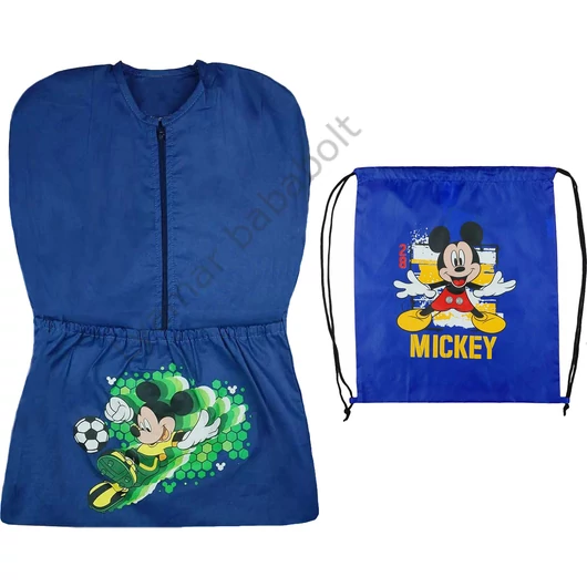 2 részes Disney Mickey egeres ovis szett: egy kék, Disney Mickey vállfás ovis zsák és egy kék, hátizsákos tornazsák Mickey egérrel.