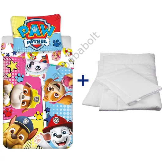 Mancs őrjárat ovis ágynemű szett gyerekeknek, 100x135, 40x60 cm