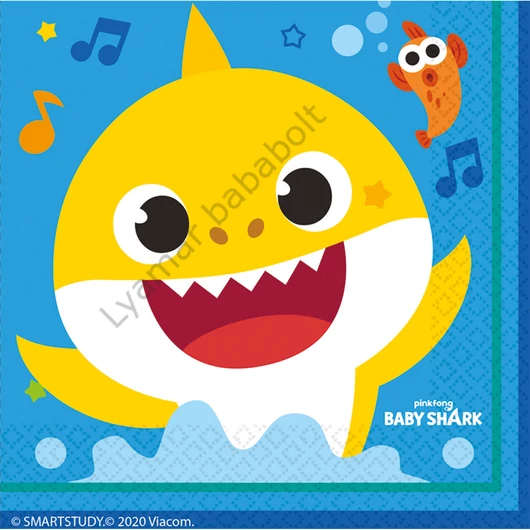 Baby Shark Music szalvéta 16 db-os 33x33 cm