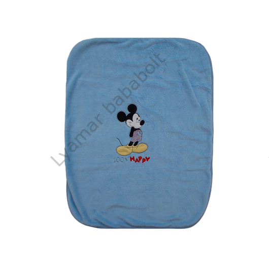 Wellsoft - pamut pléd, Disney Mickey Mouse kék színben (Méret: 70X90 cm)