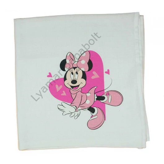 Disney Minnie szívecskés textil pelenka 70x70cm