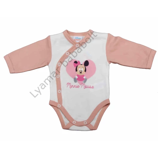 Disney elöl patentos hosszú ujjú baba body Minnie mintával