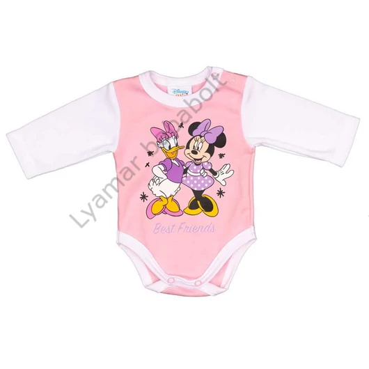 Disney Minnie mintával nyomott hosszú ujjú baba body