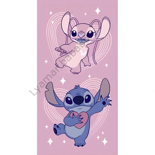 Disney Lilo és Stitch, A csillagkutya Angel fürdőlepedő, strand törölköző 70x140cm (Fast Dry)