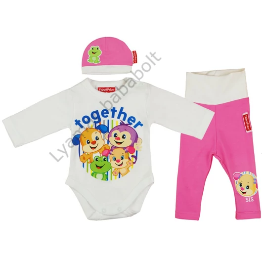 Fisher-Price 3 részes (body+nadrág+sapka) szett