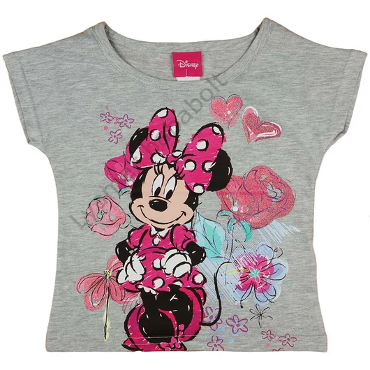 Disney Minnie szíves virágos lányka póló