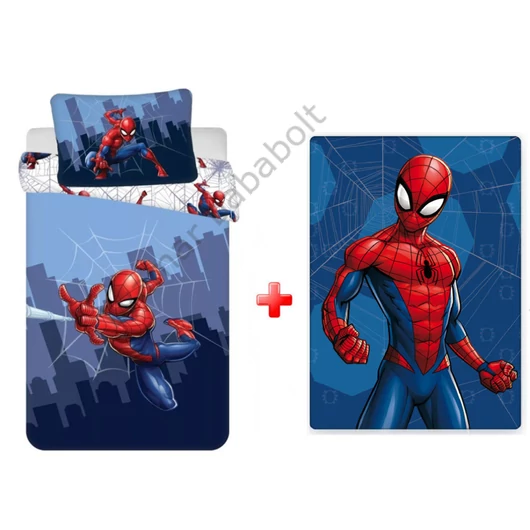 Pókember Cobweb gyerek ágyneműhuzat és polár takaró szett