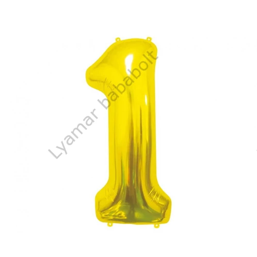 Arany Gold 1-es szám fólia lufi 85 cm