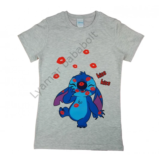 Rövid ujjú lányka póló Stitch mintával