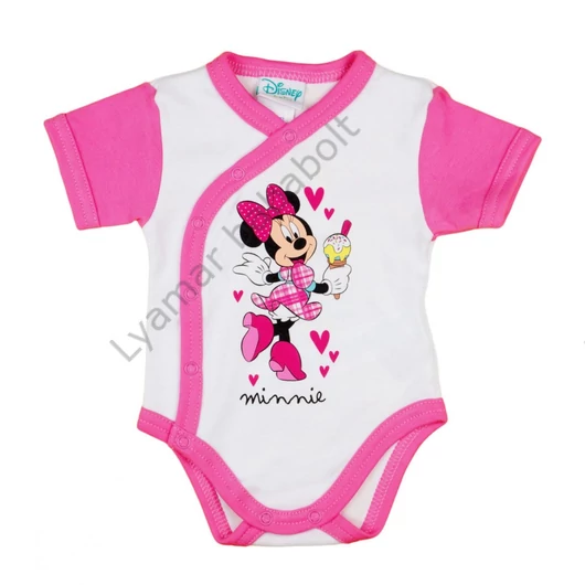 Disney Minnie rövid ujjú elöl patentos baba body