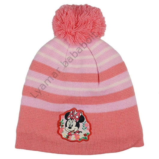 Bojtos kötött sapka Minnie egér mintával