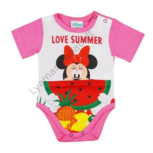 Disney Minnie kislány body (kombidressz) Dinnyés fehér