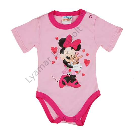 Disney Minnie szíves nyuszis rövid ujjú baba body