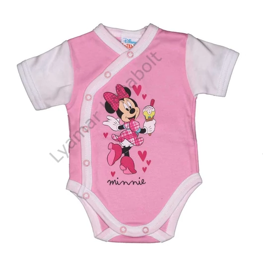 Disney Minnie rövid ujjú elöl patentos baba body