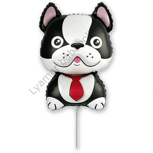 Kutyás Bulldog Black fólia lufi 36 cm (WP)