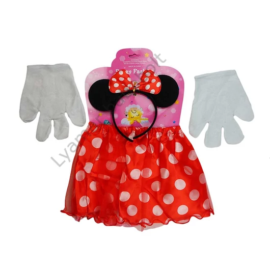 3 részes Minnie egér gyerek jelmez.