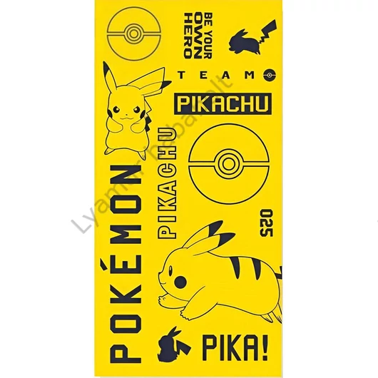 Pokémon Pika fürdőlepedő, strand törölköző 70x140cm