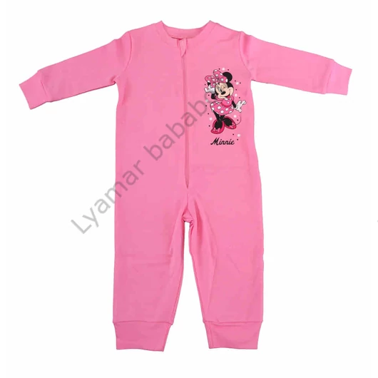 Overálos kislány pizsama Minnie egér mintával
