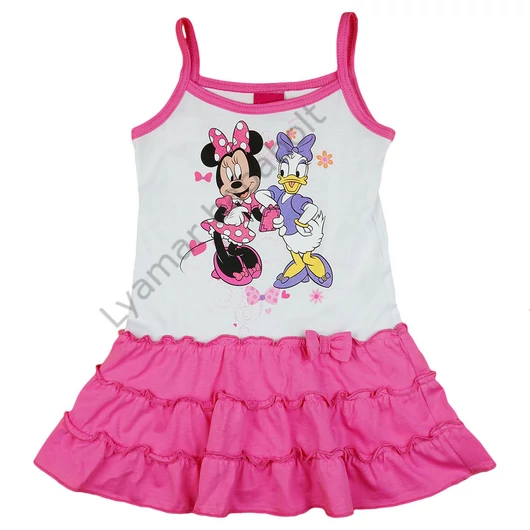 Disney Minnie és Daisy kacsa spagetti pántos fodros pamut ruha