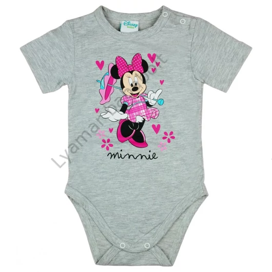 Disney Minnie rövid ujjú babal body szürke