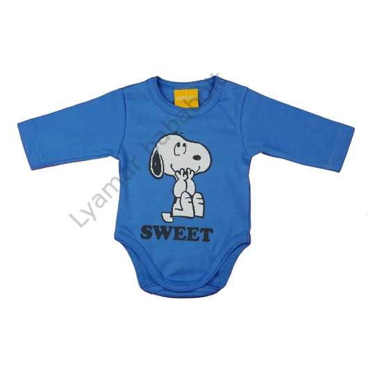 Hosszú ujjú baba body Snoopy mintával