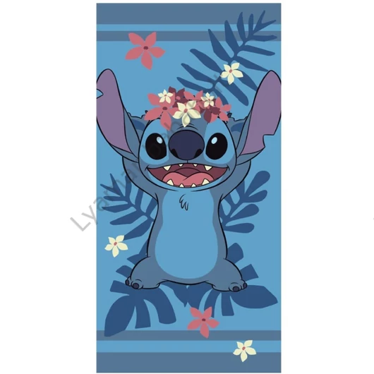 Disney Lilo és Stitch, A csillagkutya Wreath fürdőlepedő, strand törölköző 70x140cm (Fast Dry)