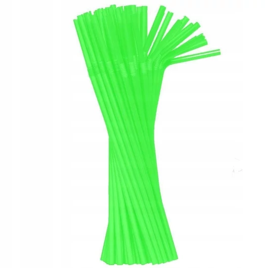 Színes Green műanyag szívószál 50 db-os