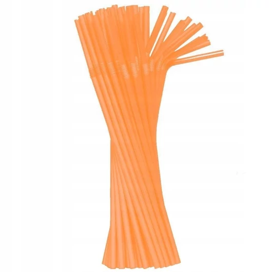 Színes Orange műanyag szívószál 50 db-os