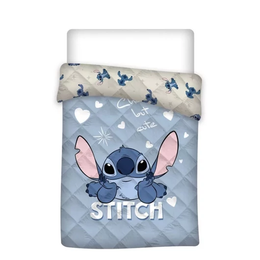 Disney Lilo és Stitch, A csillagkutya Cute Blue steppelt ágytakaró, paplan 140x200cm