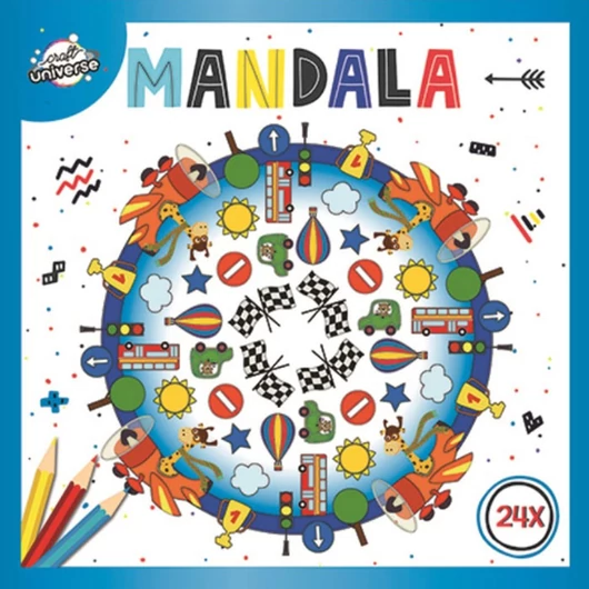 Színes Mandala Race színező 24 oldal