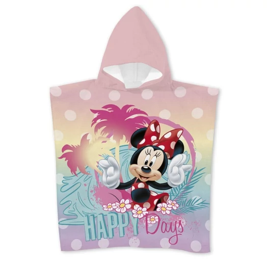 Disney Minnie Happy Days strand törölköző poncsó 55x110 cm (Fast Dry)