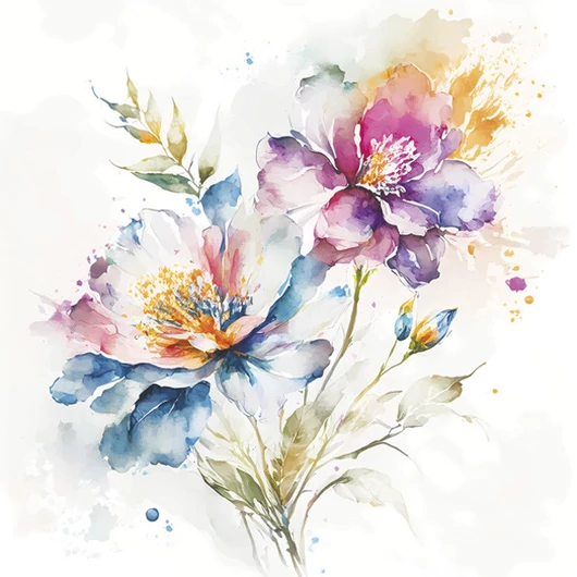 Virág Watercolour Pastel szalvéta 20 db-os 33x33 cm