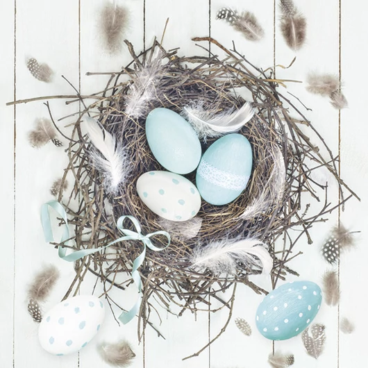 Húsvét Pastel Blue Natural Nest szalvéta 20 db-os 33x33 cm