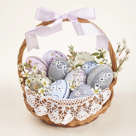 Húsvét Basket with Lace szalvéta 20 db-os 33x33 cm