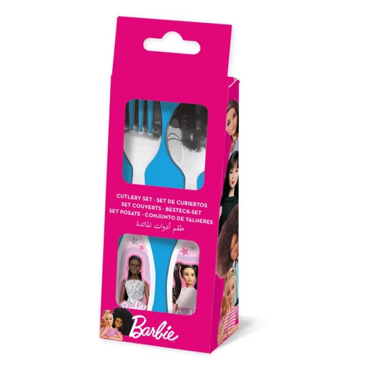 Barbie Stars fém evőeszköz készlet - 2 darabos