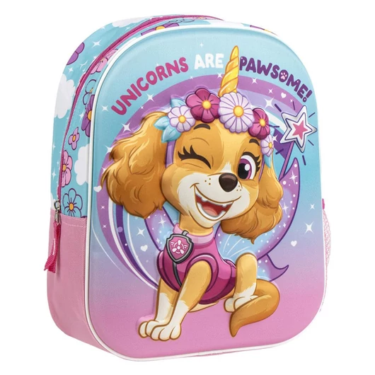 Mancs Őrjárat Unicorns 3D hátizsák, táska 31 cm