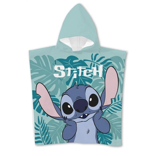 Disney Lilo és Stitch, A csillagkutya Leaf strand törölköző poncsó 55x110 cm (Fast Dry)