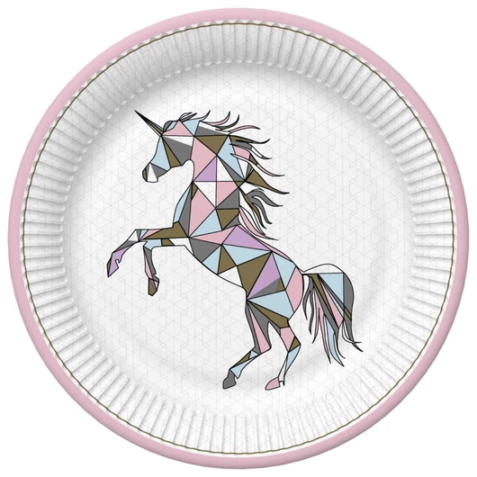 Unikornis Graphic Wild papírtányér 8 db-os 22,7 cm