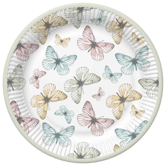 Pillangó Light papírtányér 8 db-os 22,7 cm