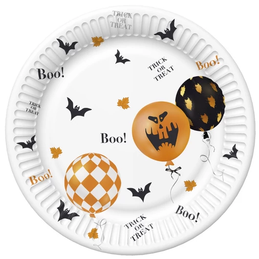 Halloween Scary Balloons papírtányér 8 db-os 22,7 cm